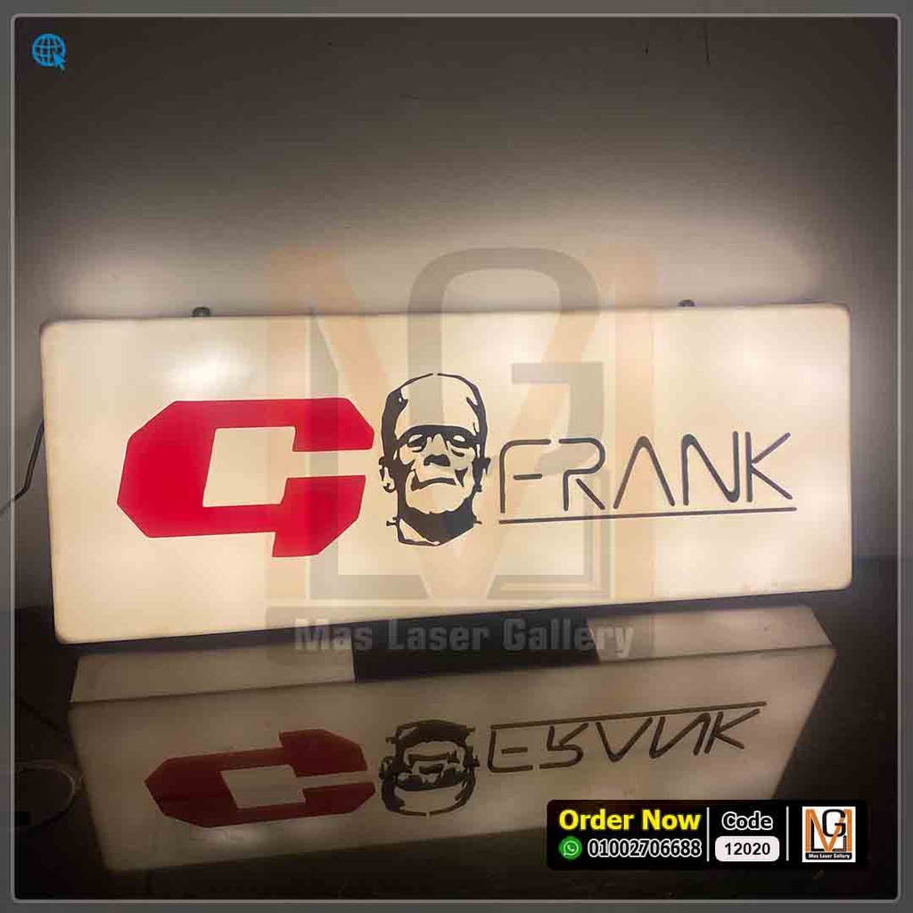 لوحه ريسبشن مضيئة بلوجو مقاس 70 × 30 | 12020