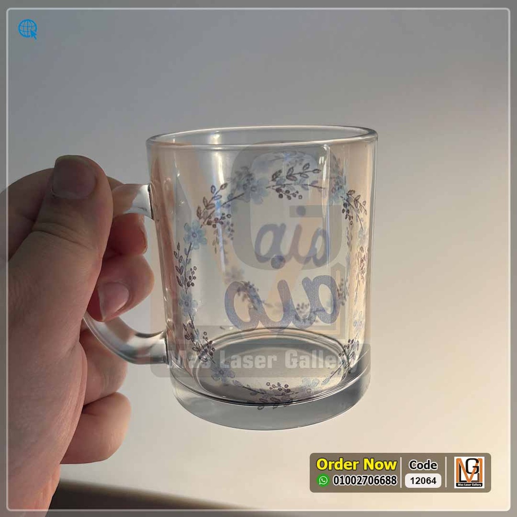 مج زجاج شفاف شامل الطباعه *10* | 12064