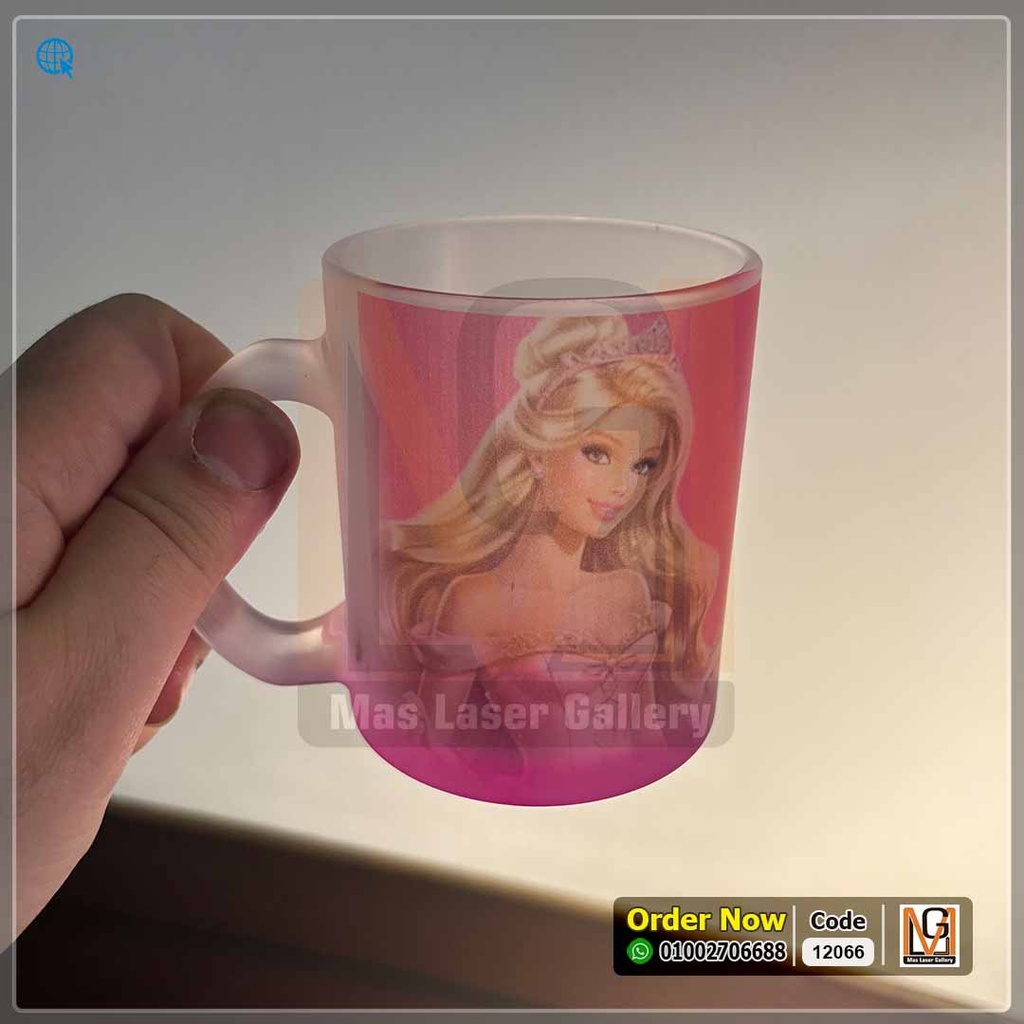 مج زجاج شفاف روز  شامل الطباعه *10* | 12066