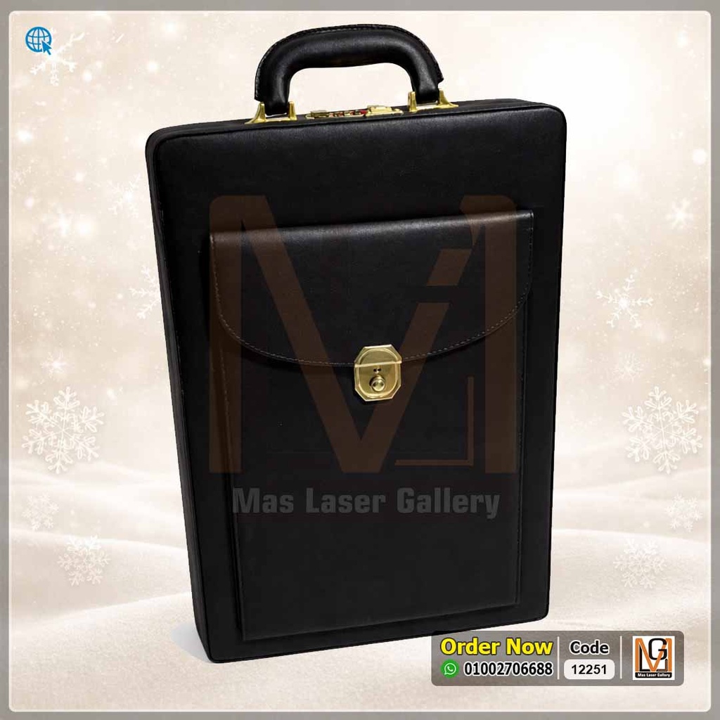 شنطة سامسونايت جلد اسود | 12251