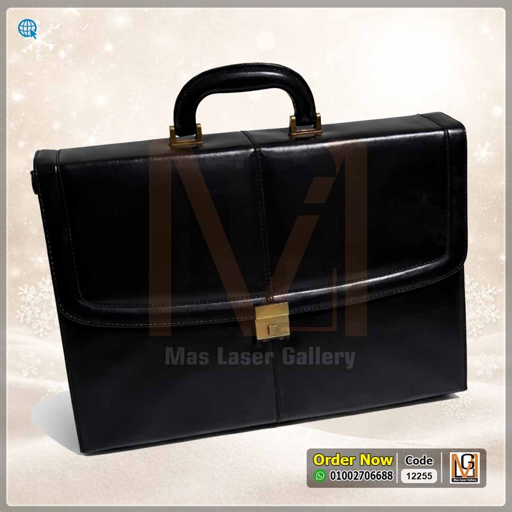 شنطة جلد طبيعي نبيتي غامق | 12254