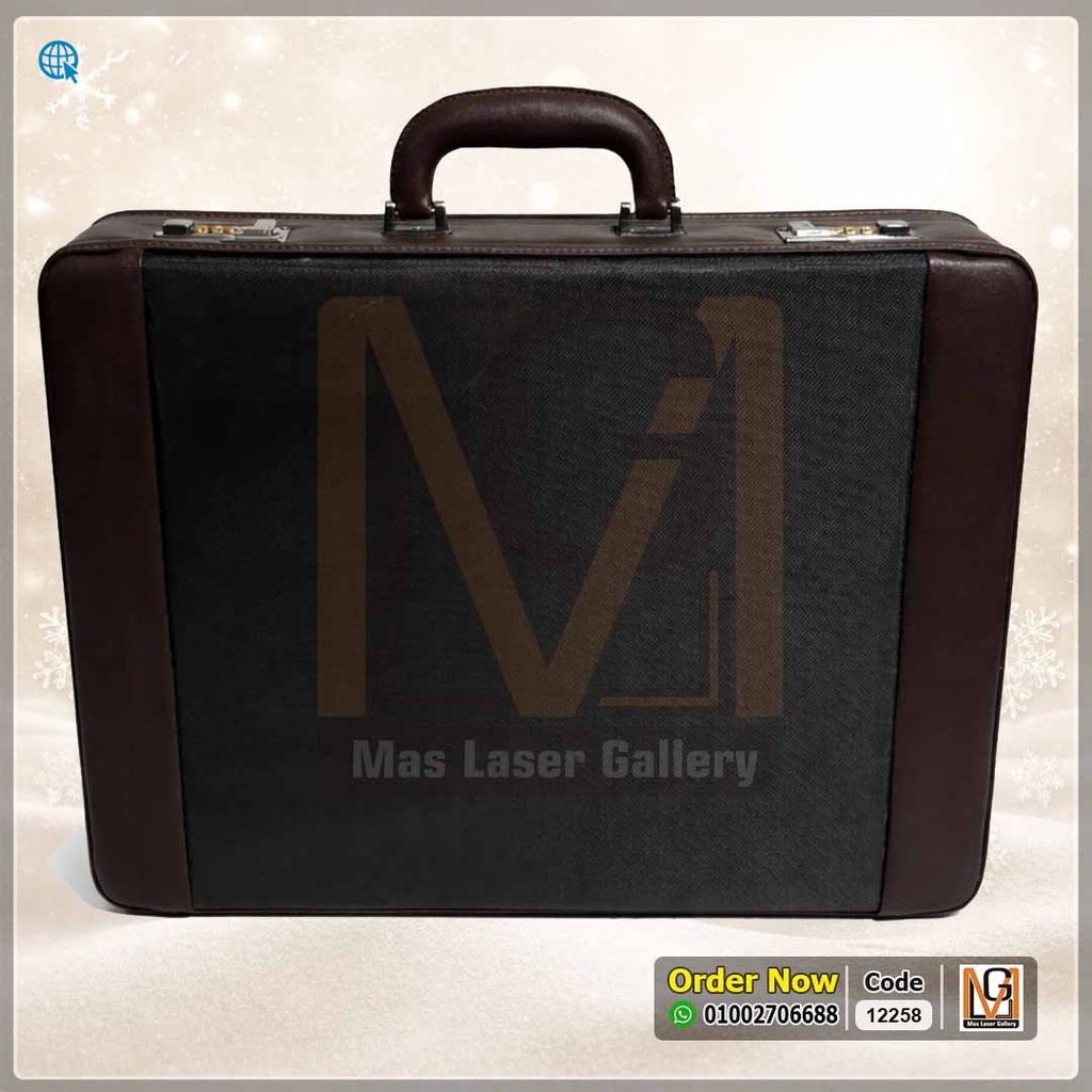 شنطة جلد طبيعي اسود | 12255