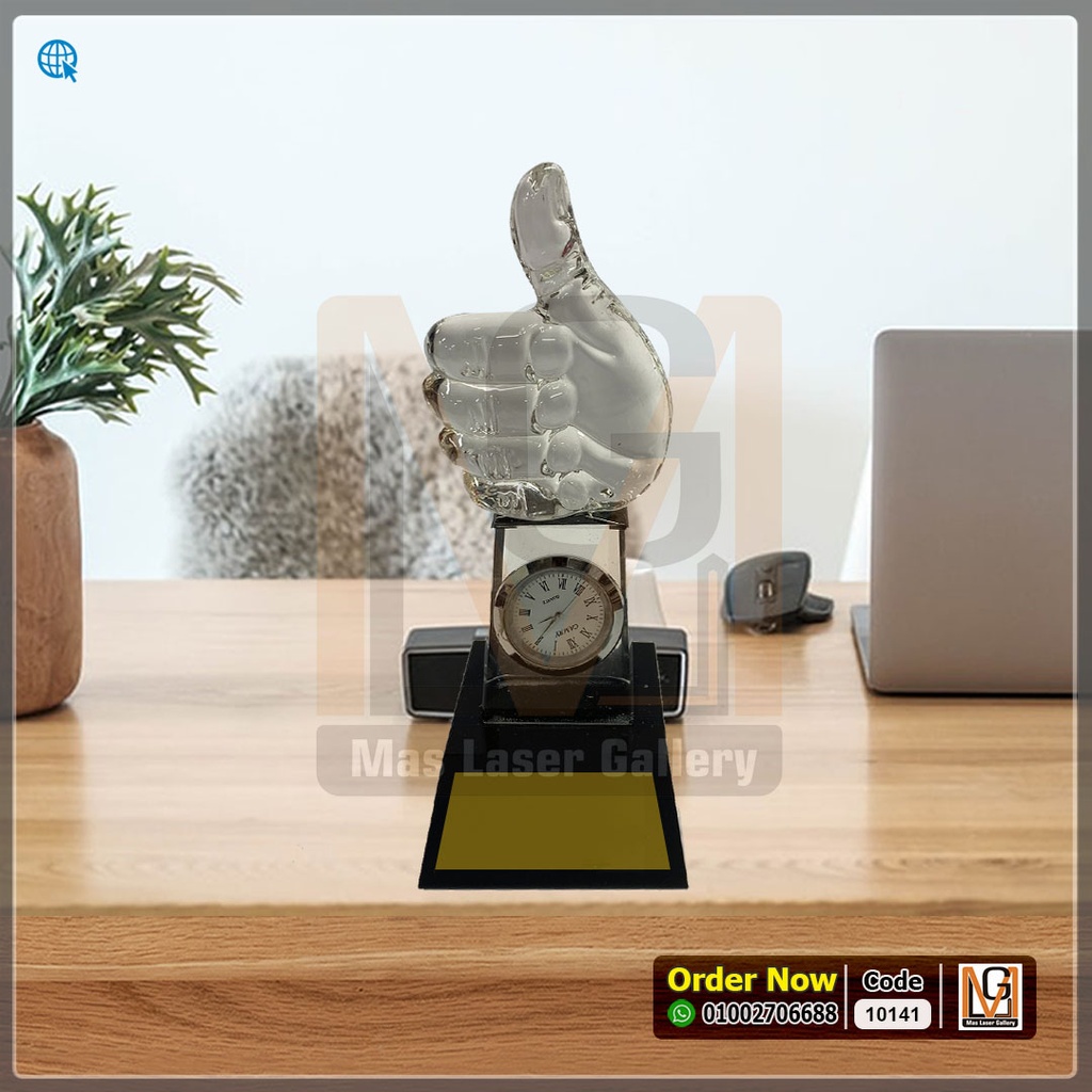 ساعة كريستال على شكل يد *8* | 10141