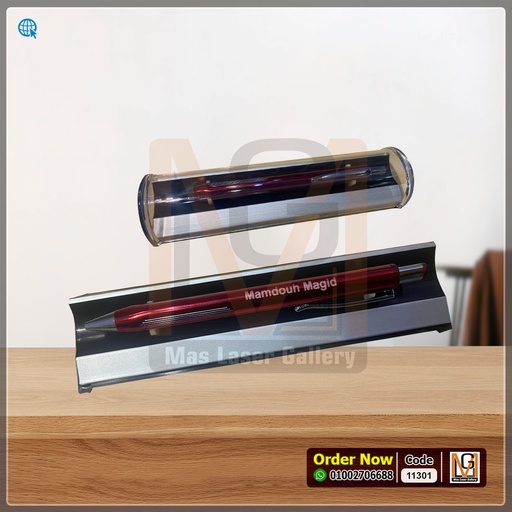 قلم معدن بعلبه احمر *5* | 11301