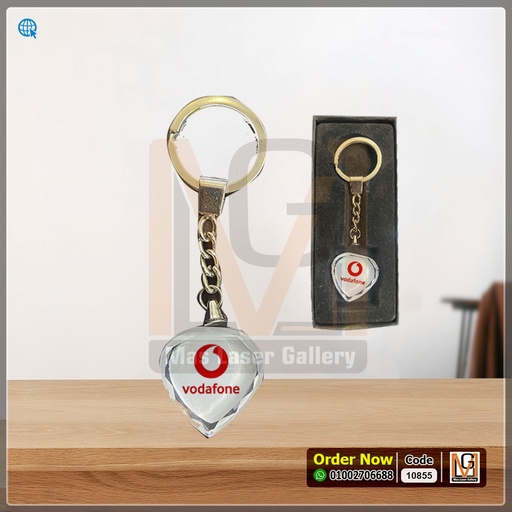 [132705] ميدالية كريستال قلب كبير *9* | 10855